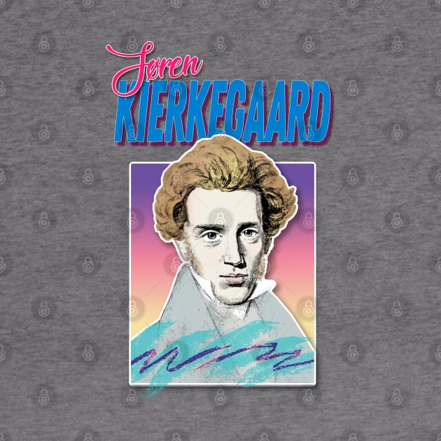 Søren Kierkegaard -  80s Styled Retro Nostalgia Graphic Design by DankFutura